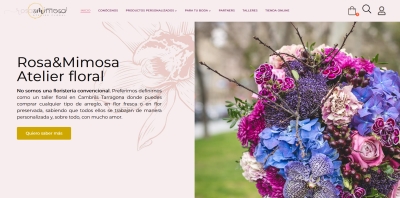 Diseño tienda online para floristeria en Cambrils Rosa &amp; Mimosa